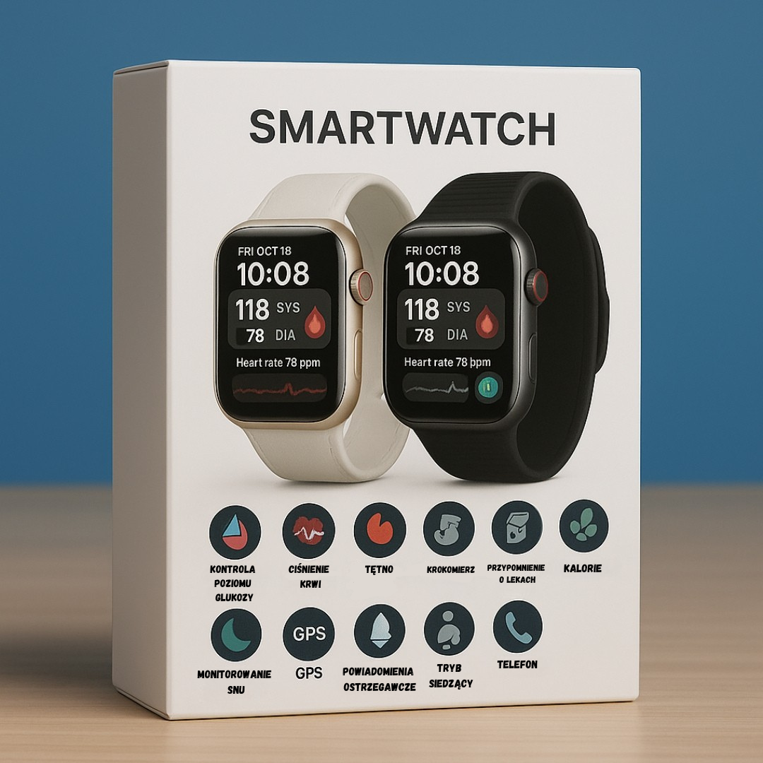 Smartwatch Y68 - Zegarek Inteligentny do Mierzenia Cukru we Krwi